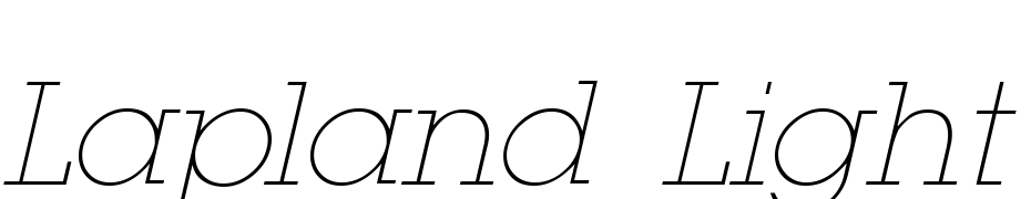 Lapland Light Italic cкачати шрифт безкоштовно